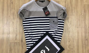 Men's Printed Trending T-Shirts (Grey & Black, S)