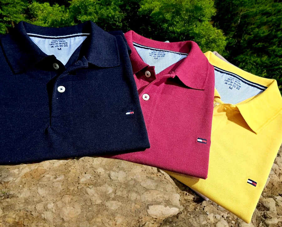 Polo Neck T-Shirt for Men (Multicolor, M) (Pack of 3)