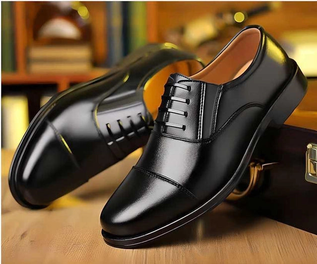 Mens Safety Black Slip On Shoes