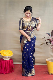 Banarasi Silk Embellished Saree for Women (Sea Green, 6.3 m)