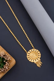Traditional Gold plated Ki Mala Design With Moti Chen Ladi Long Mangalsutra